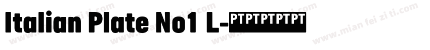Italian Plate No1 L字体转换